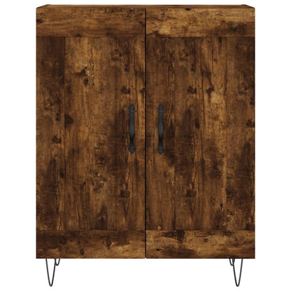 vidaXL Highboard Smoked Oak 69.5x34x180 cm Engineered Wood
