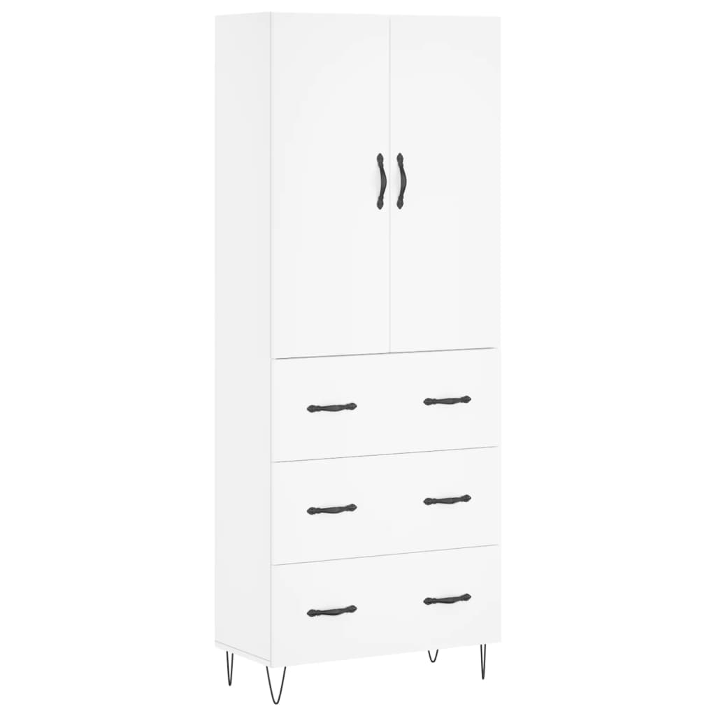 vidaXL Highboard White 69.5x34x180 cm Engineered Wood