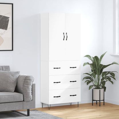 vidaXL Highboard White 69,5x34x180 cm Engineered Wood