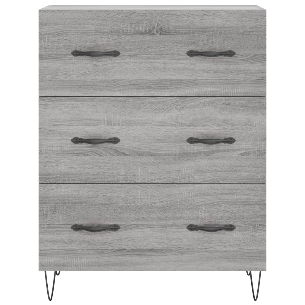 vidaXL Highboard Grey Sonoma 69,5x34x180 cm Engineered Wood