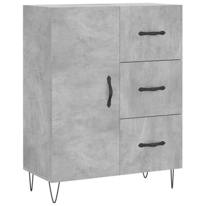 vidaXL Highboard Concrete Grey 69,5x34x180 cm Engineered Wood