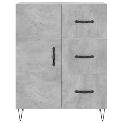 vidaXL Highboard Concrete Grey 69,5x34x180 cm Engineered Wood