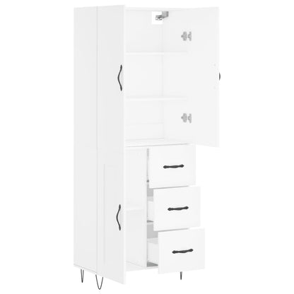 vidaXL Highboard White 69.5x34x180 cm Engineered Wood
