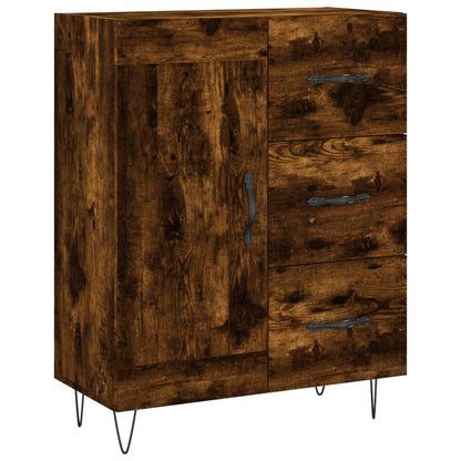 vidaXL Highboard Smoked Oak 69,5x34x180 cm Engineered Wood