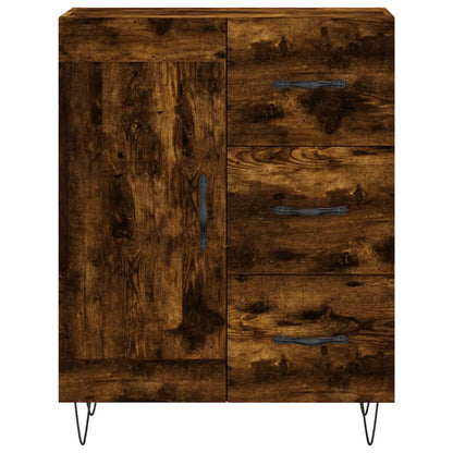 vidaXL Highboard Smoked Oak 69,5x34x180 cm Engineered Wood