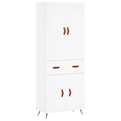 vidaXL Highboard White 69.5x34x180 cm Engineered Wood
