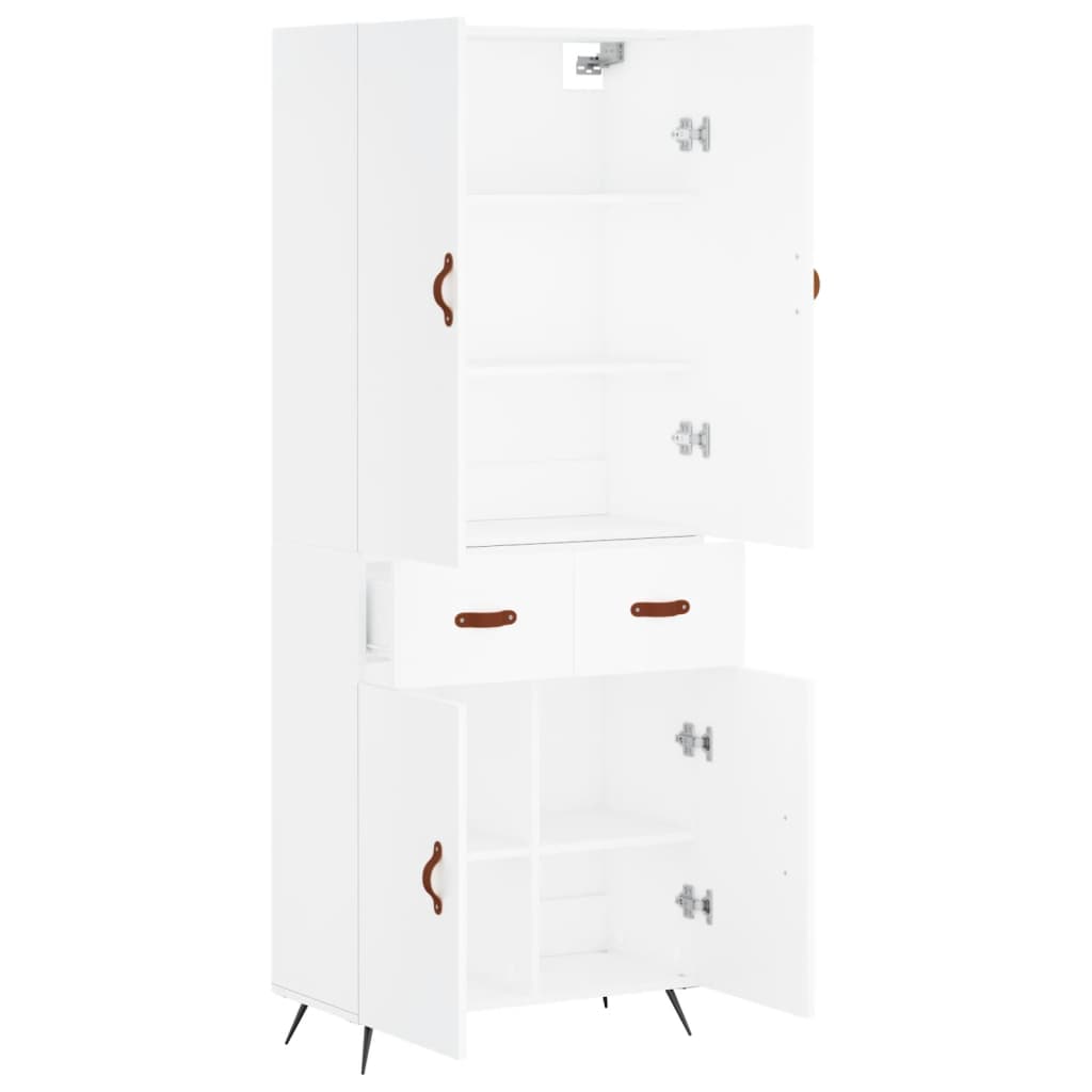 vidaXL Highboard White 69.5x34x180 cm Engineered Wood