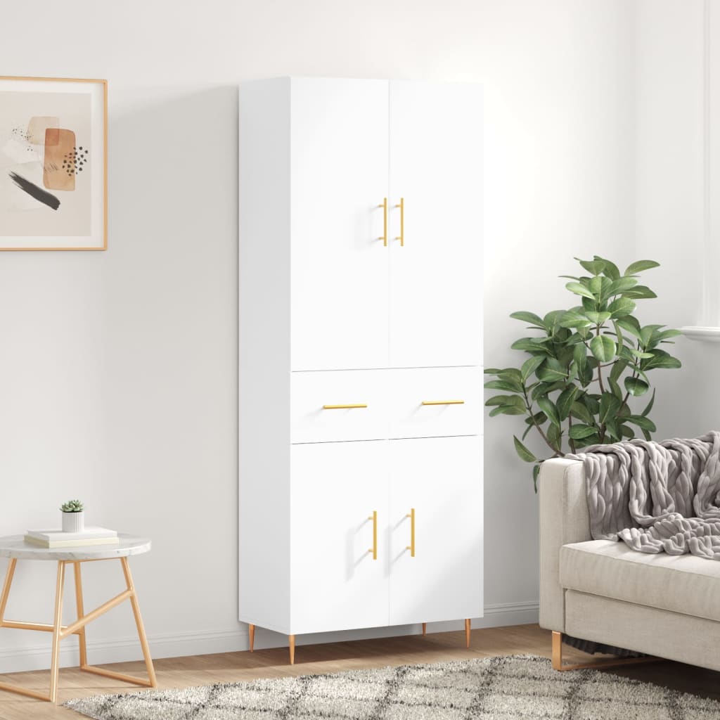 vidaXL Highboard White 69.5x34x180 cm Engineered Wood