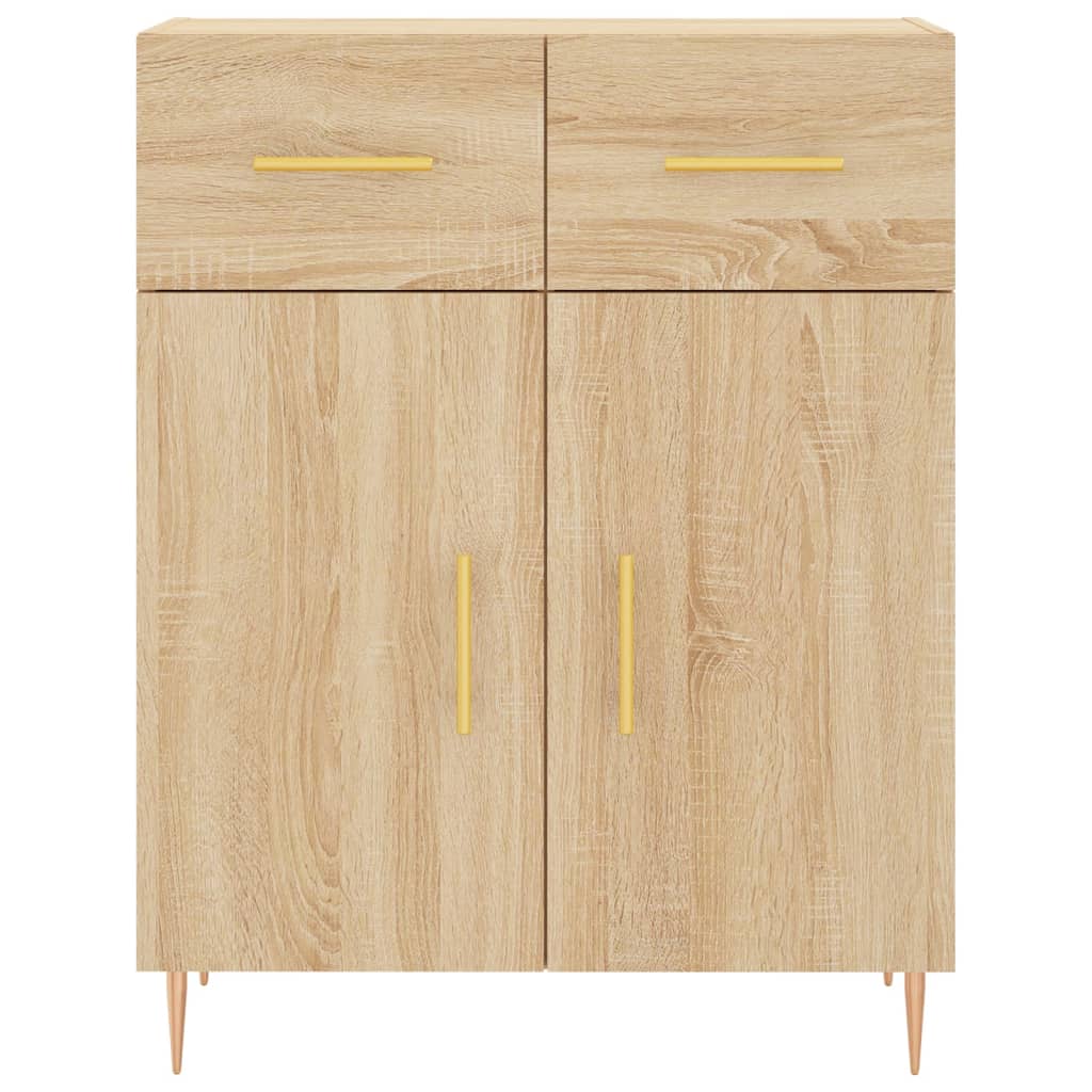 vidaXL Highboard Sonoma Oak 69,5x34x180 cm Engineered Wood