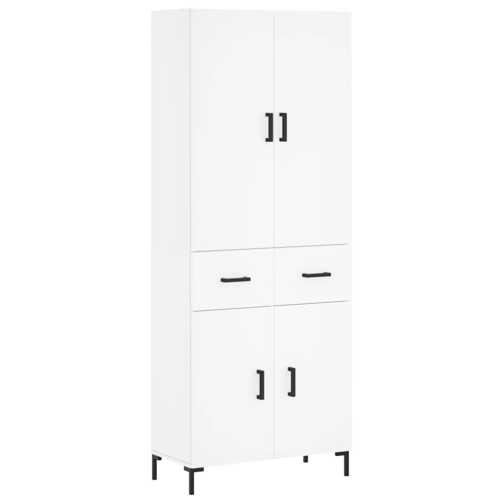 vidaXL Highboard White 69,5x34x180 cm Engineered Wood