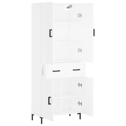 vidaXL Highboard White 69,5x34x180 cm Engineered Wood