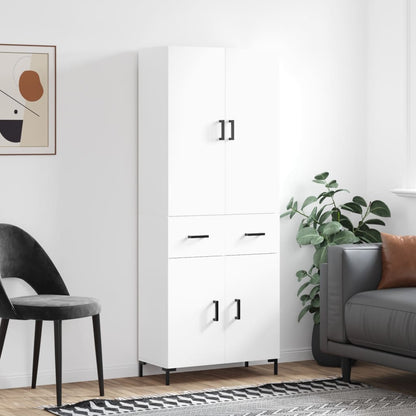 vidaXL Highboard White 69,5x34x180 cm Engineered Wood