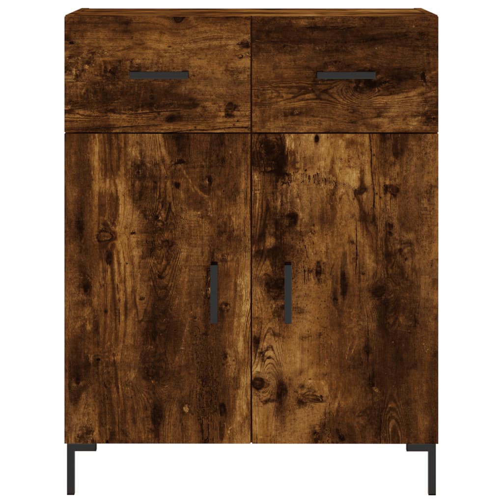 vidaXL Highboard Smoked Oak 69.5x34x180 cm Engineered Wood