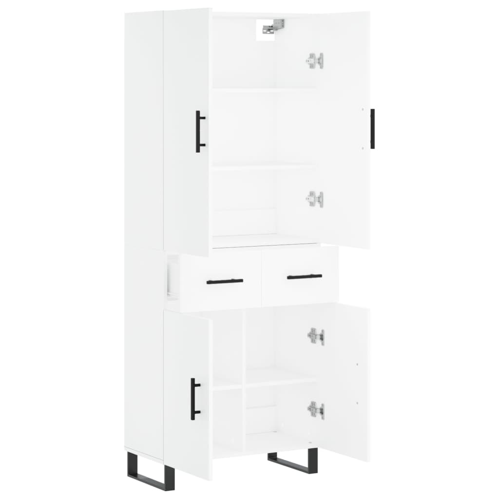 vidaXL Highboard White 69,5x34x180 cm Engineered Wood