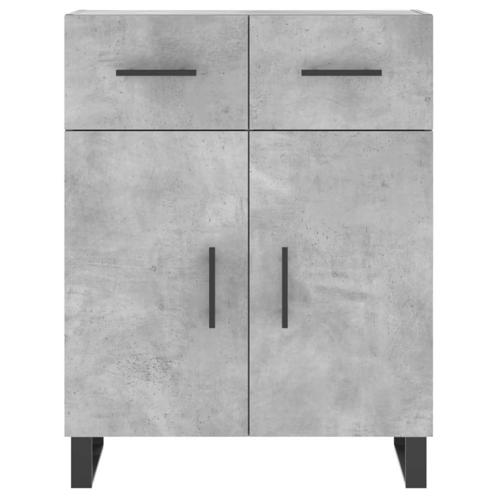 vidaXL Highboard Concrete Grey 69.5x34x180 cm Engineered Wood