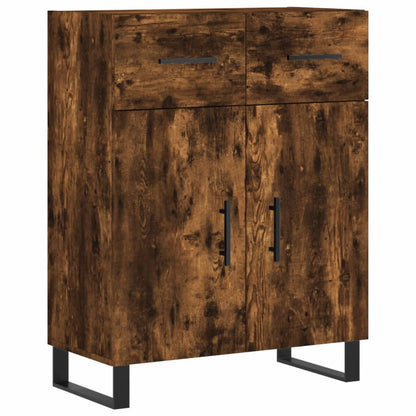 vidaXL Highboard Smoked Oak 69,5x34x180 cm Engineered Wood