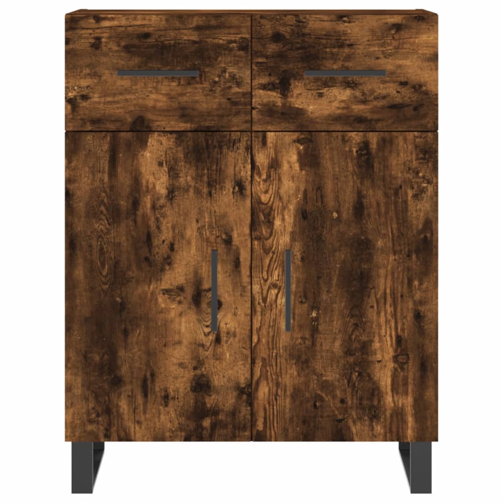vidaXL Highboard Smoked Oak 69,5x34x180 cm Engineered Wood