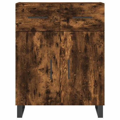 vidaXL Highboard Smoked Oak 69,5x34x180 cm Engineered Wood