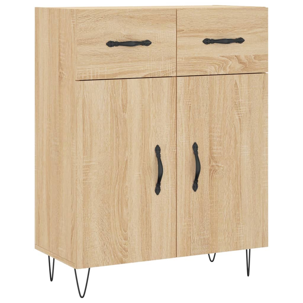 vidaXL Highboard Sonoma Oak 69,5x34x180 cm Engineered Wood