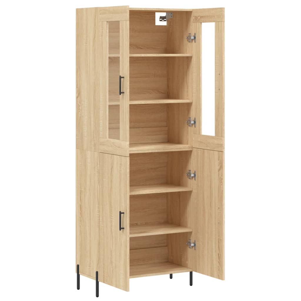 vidaXL Highboard Sonoma Oak 69,5x34x180 cm Engineered Wood