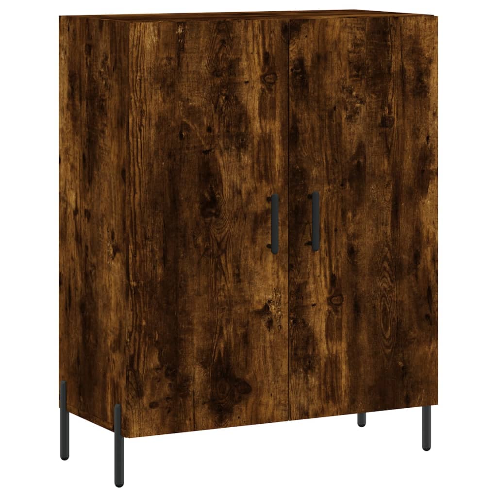 vidaXL Highboard Smoked Oak 69.5x34x180 cm Engineered Wood