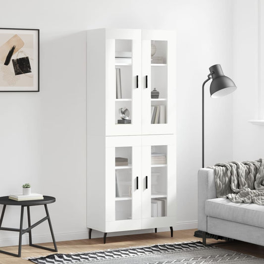 vidaXL Highboard White 69,5x34x180 cm Engineered Wood