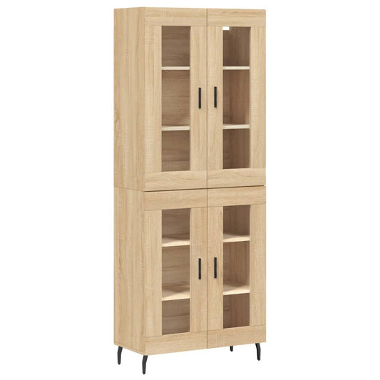 vidaXL Highboard Sonoma Oak 69.5x34x180 cm Engineered Wood