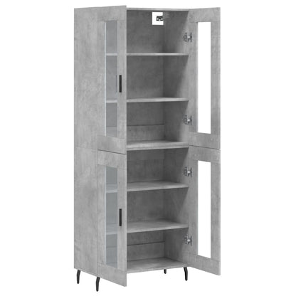 vidaXL Highboard Concrete Grey 69,5x34x180 cm Engineered Wood