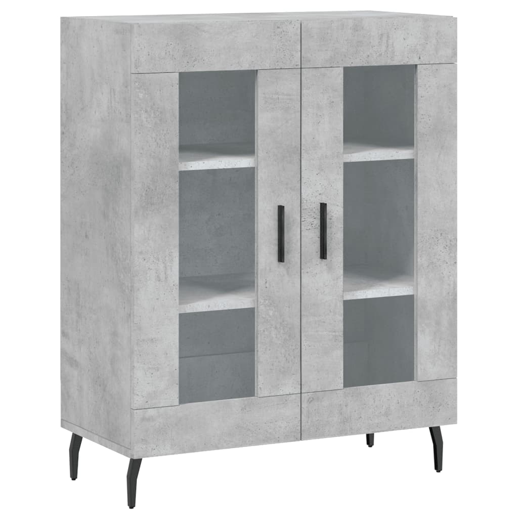 vidaXL Highboard Concrete Grey 69,5x34x180 cm Engineered Wood