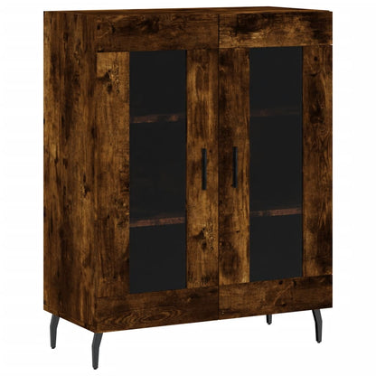 vidaXL Highboard Smoked Oak 69,5x34x180 cm Engineered Wood