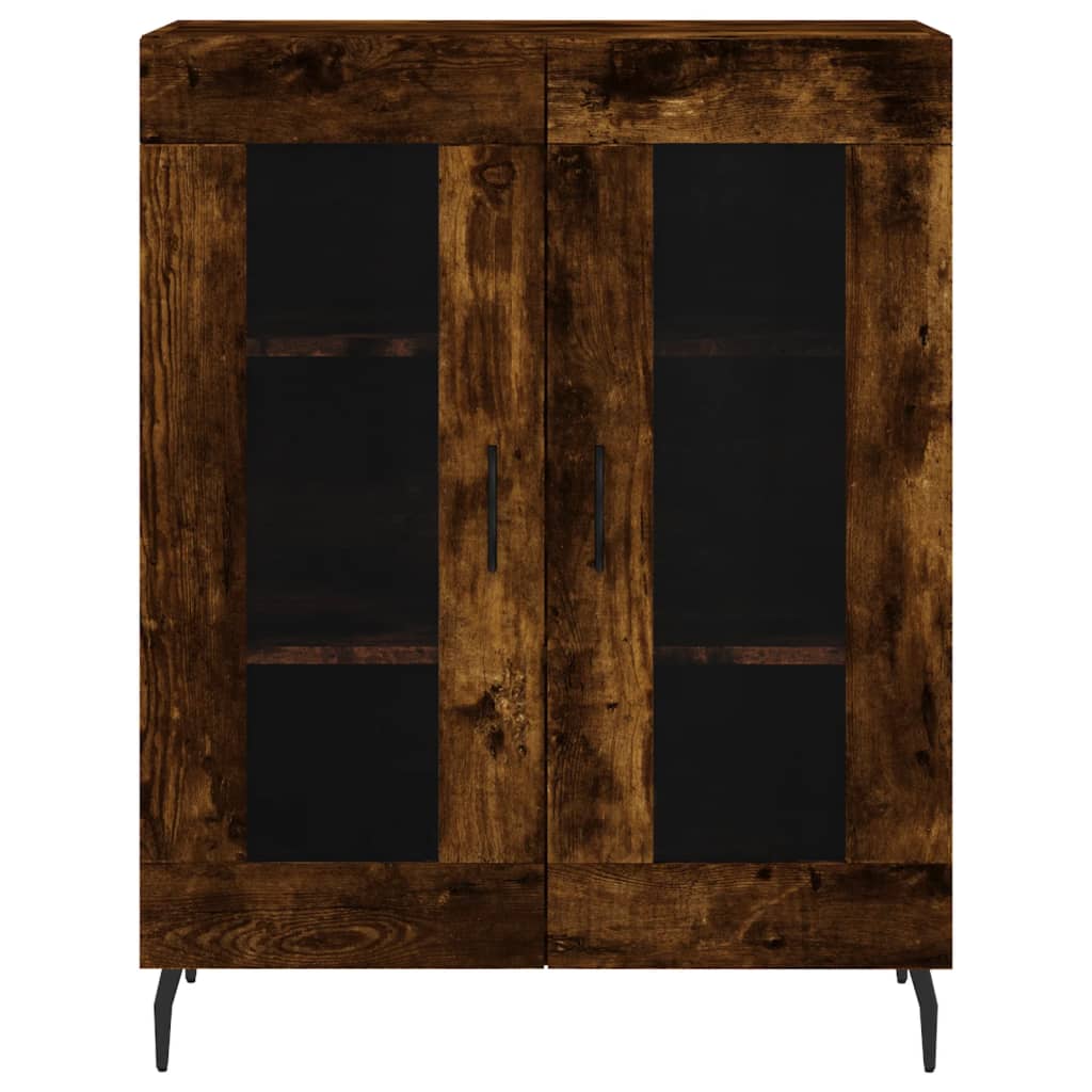 vidaXL Highboard Smoked Oak 69,5x34x180 cm Engineered Wood