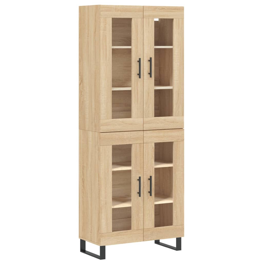 vidaXL Highboard Sonoma Oak 69,5x34x180 cm Engineered Wood