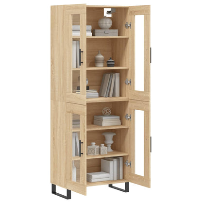 vidaXL Highboard Sonoma Oak 69,5x34x180 cm Engineered Wood