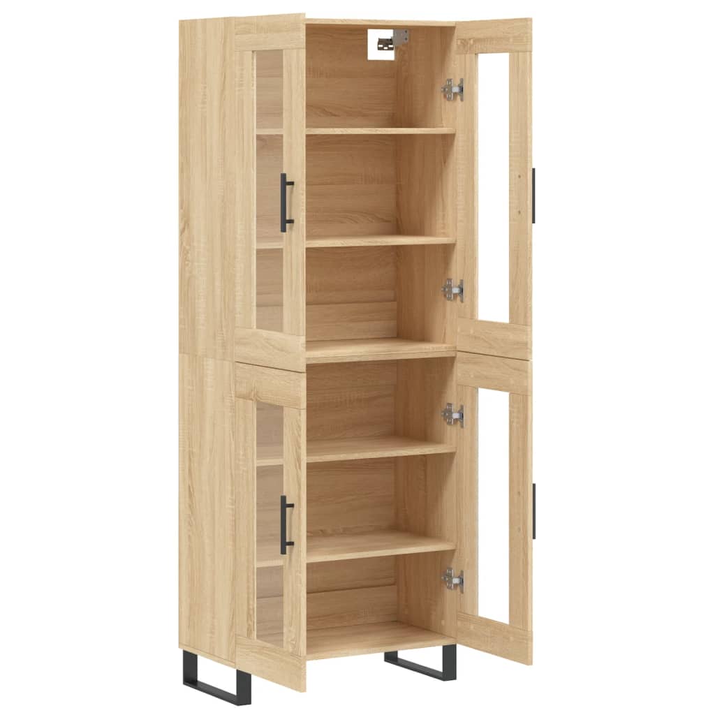 vidaXL Highboard Sonoma Oak 69.5x34x180 cm Engineered Wood