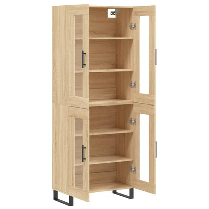 vidaXL Highboard Sonoma Oak 69.5x34x180 cm Engineered Wood