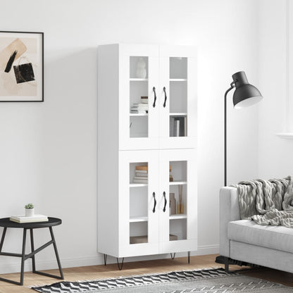vidaXL Highboard White 69,5x34x180 cm Engineered Wood