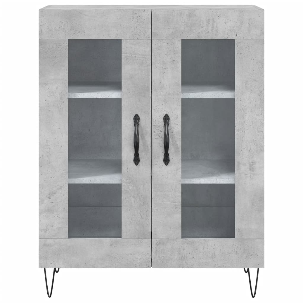 vidaXL Highboard Concrete Grey 69,5x34x180 cm Engineered Wood