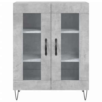vidaXL Highboard Concrete Grey 69,5x34x180 cm Engineered Wood