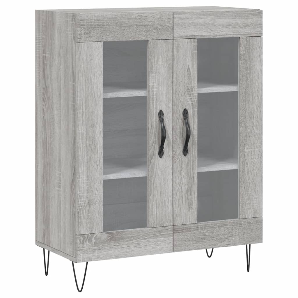 vidaXL Highboard Grey Sonoma 69.5x34x180 cm Engineered Wood