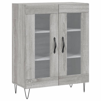 vidaXL Highboard Grey Sonoma 69,5x34x180 cm Engineered Wood