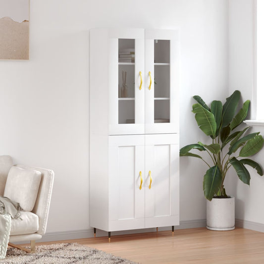 vidaXL Highboard White 69.5x34x180 cm Engineered Wood