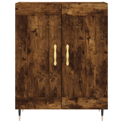 vidaXL Highboard Smoked Oak 69.5x34x180 cm Engineered Wood