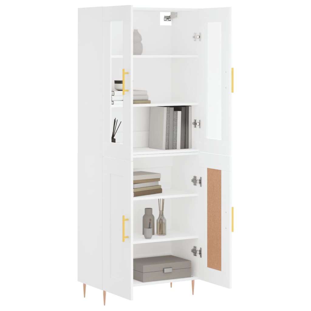 vidaXL Highboard White 69,5x34x180 cm Engineered Wood