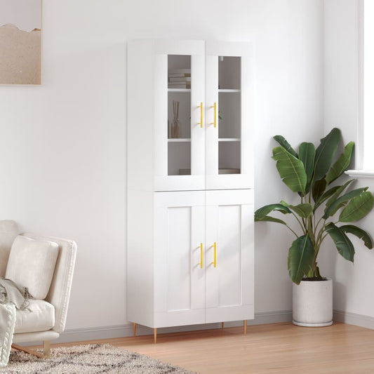 vidaXL Highboard White 69.5x34x180 cm Engineered Wood