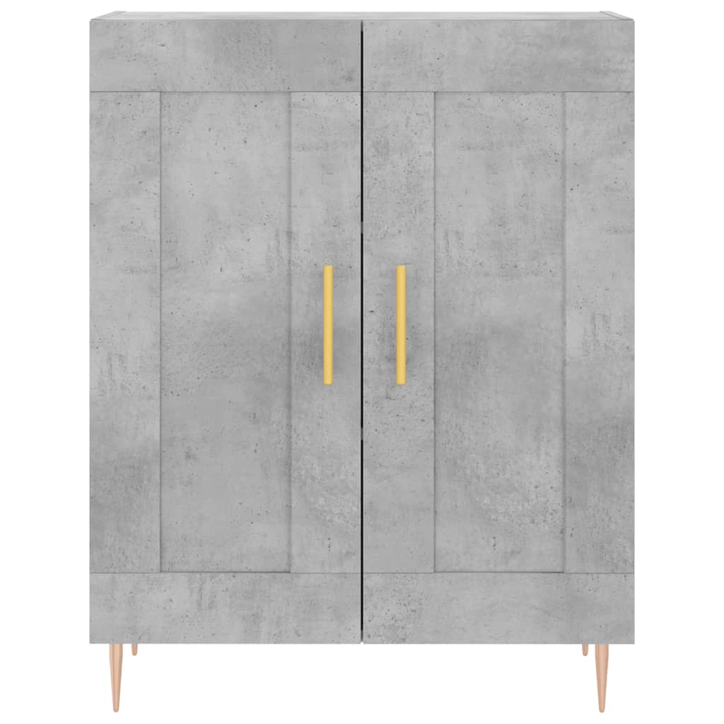 vidaXL Highboard Concrete Grey 69.5x34x180 cm Engineered Wood
