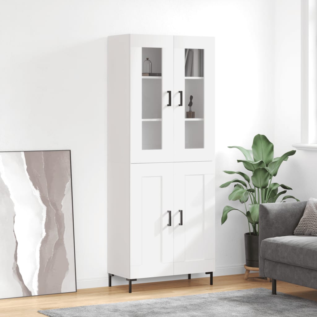vidaXL Highboard White 69.5x34x180 cm Engineered Wood