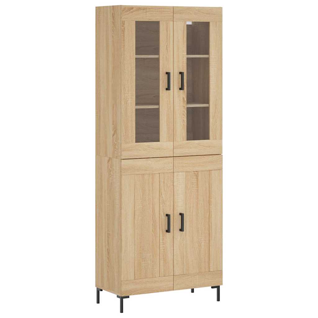 vidaXL Highboard Sonoma Oak 69,5x34x180 cm Engineered Wood
