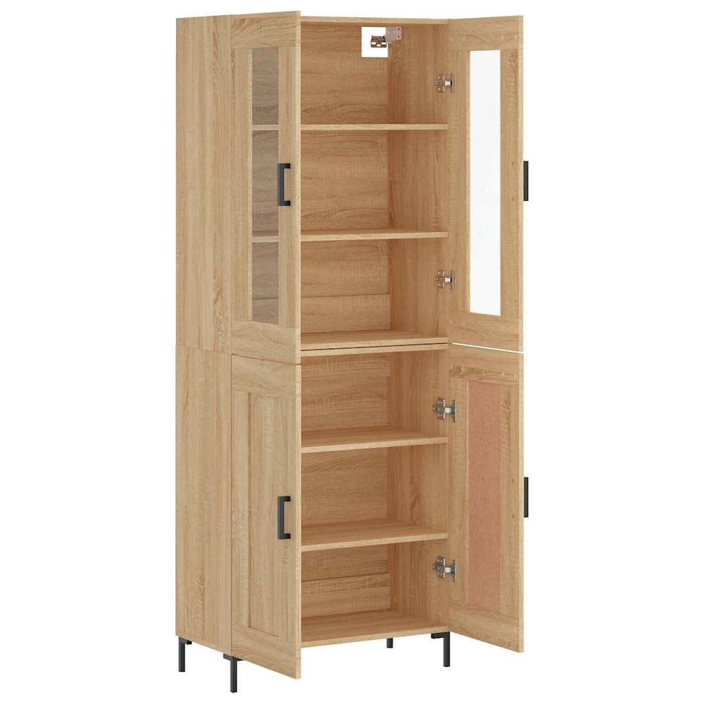 vidaXL Highboard Sonoma Oak 69,5x34x180 cm Engineered Wood