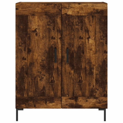 vidaXL Highboard Smoked Oak 69,5x34x180 cm Engineered Wood