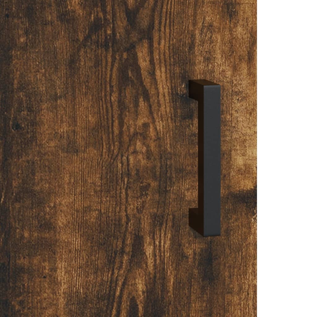 vidaXL Highboard Smoked Oak 69,5x34x180 cm Engineered Wood